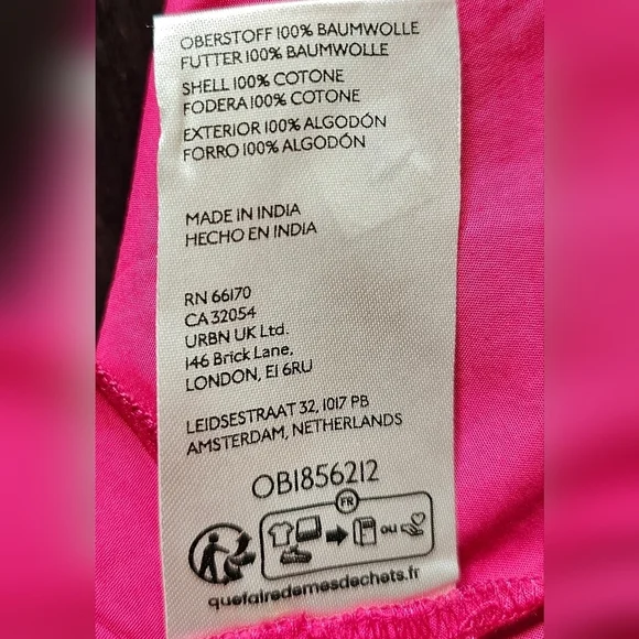 By Anthropologie Women's Puff-Sleeve Romper w Pockets, Fuchsia Hot Pink - Picture 12 of 13